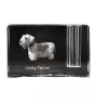 Cesky Terrier, Czech Terrier, Bohemian Terrier - Pen stand, crystal organiser with dog photo, unique desk decoration by Art-Dog brand