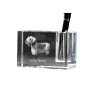 Cesky Terrier, Czech Terrier, Bohemian Terrier - Pen stand, crystal organiser with dog photo, unique desk decoration by Art-Dog brand