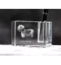 Terrier Tchèque, Cesky Terrier - Porte-stylos, organiseur en cristal avec photo de chien, décoration de bureau unique par la marque Art-Dog