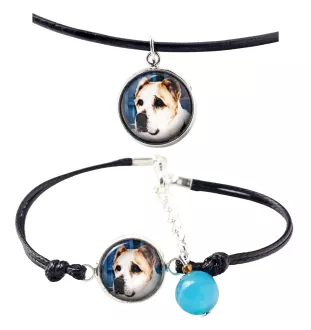 Mittelasiatischer Schäferhund, Zentralasiatischer Owtscharka - Schmuckset mit Ihrem Foto, handgefertigtes Set, Armband und Halskette von Art.-Dog.