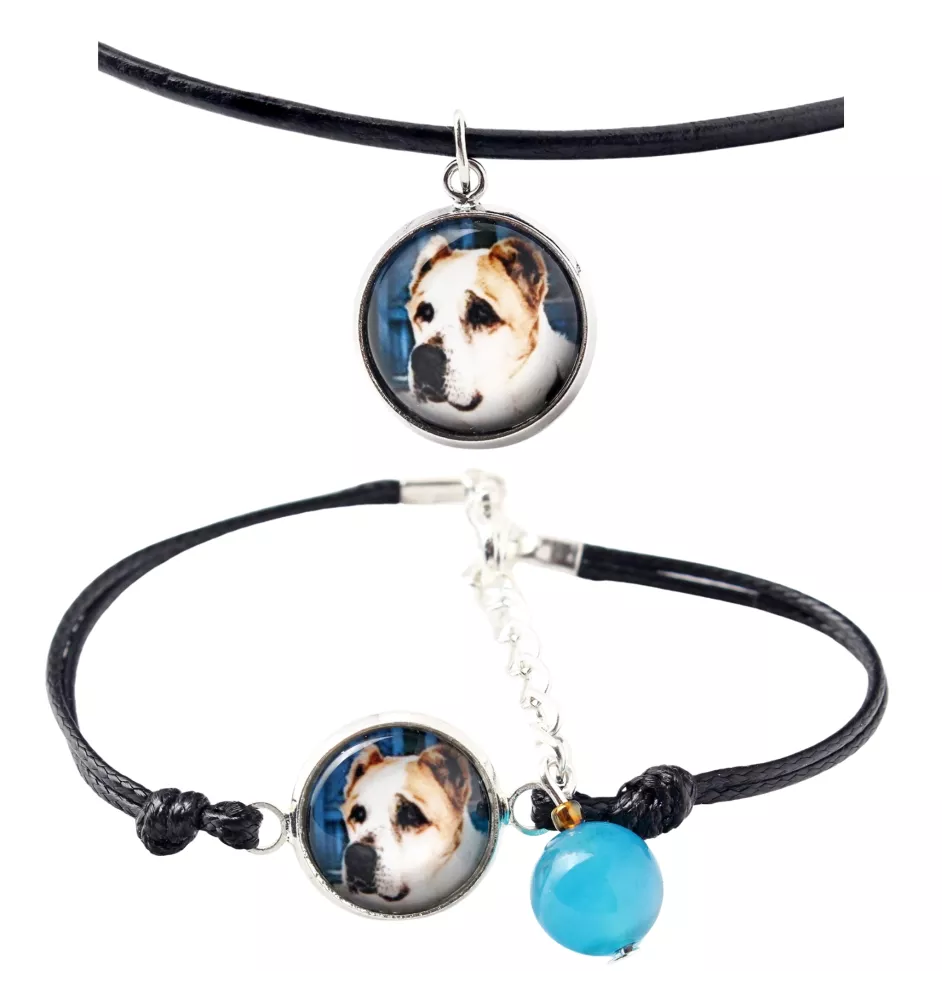 Mittelasiatischer Schäferhund, Zentralasiatischer Owtscharka - Schmuckset mit Ihrem Foto, handgefertigtes Set, Armband und Halskette von Art.-Dog.