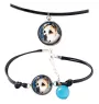 Berger d'Asie Centrale, Sredneasiatskaïa ovtcharka - ensemble de bijoux avec votre photo, ensemble fait à la main, bracelet et collier de la marque Art.-Dog