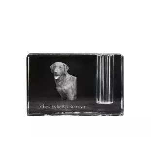 Chesapeake Bay Retriever - Stifthalter, Kristallorganizer mit Hundefoto, einzigartige Schreibtischdekoration der Marke Art-Dog