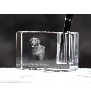 Chesapeake Bay Retriever penholder kryształowy z psem Art-Dog