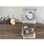 Tschechischer Terrier,   Böhmischer Terrier, Český Teriér - Kristalluhr mit Foto, Hundebild im Kristall, personalisierte Schreibtischuhr von Art-Dog.