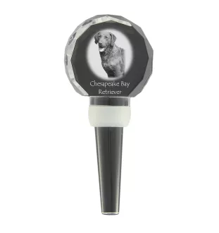 Retriever de la baie de Chesapeake - Bouchon de bouteille en cristal, bouchon de vin unique avec photo, cadeau personnalisé pour sommelier par la marque Art-Dog