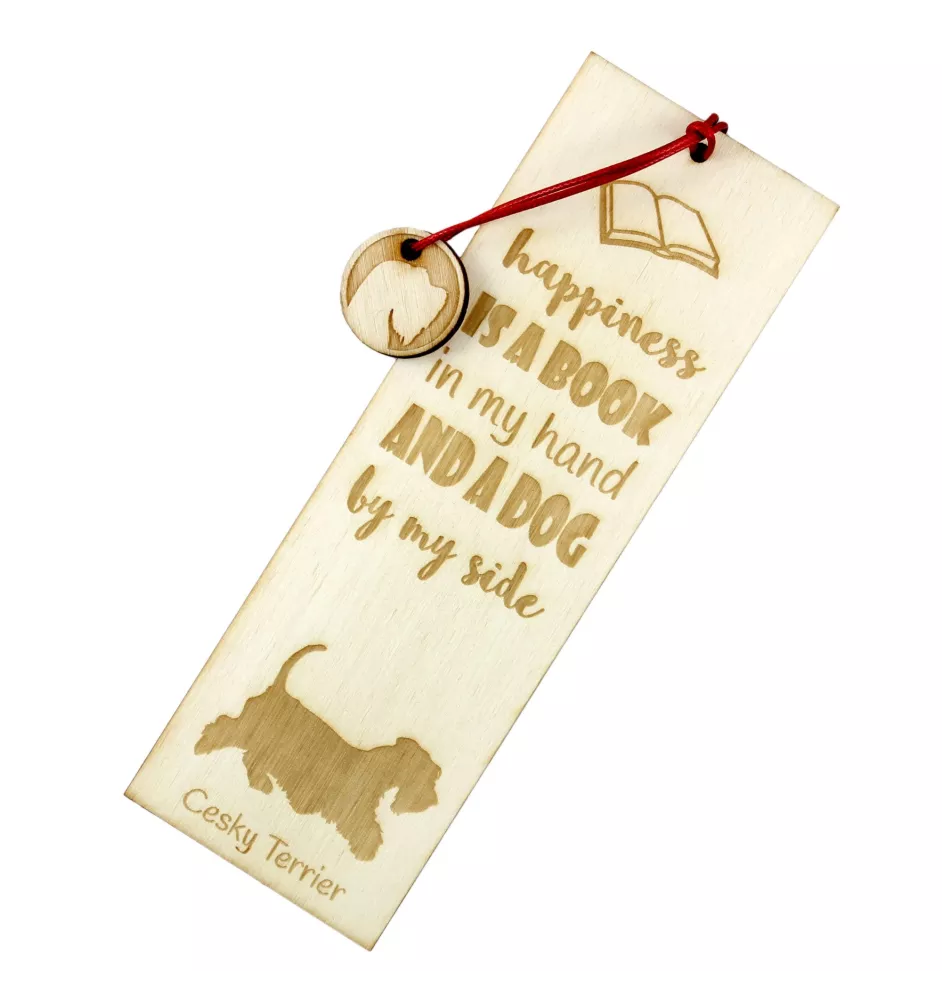 Terrier Tchèque, Cesky Terrier - marque-page pour livre avec chien, marque-page personnalisé, accessoire canin pour les lecteurs de la marque Art-Dog