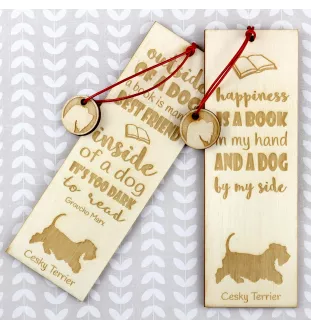 Cesky Terrier, Czech Terrier, Bohemian Terrier - dog bookmark, personalized bookmark, dog gadget for Art-Dog brand readers