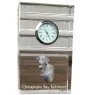 Retriever de la baie de Chesapeake - une horloge en verre avec une photo, une photo de chien dans un cristal, une horloge de bureau personnalisée de la marque Art-Dog