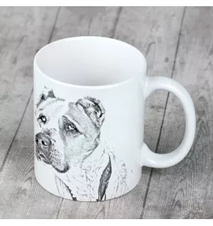 Pies owczarek azjatycki centralny kubek z psem life is better Art-Dog