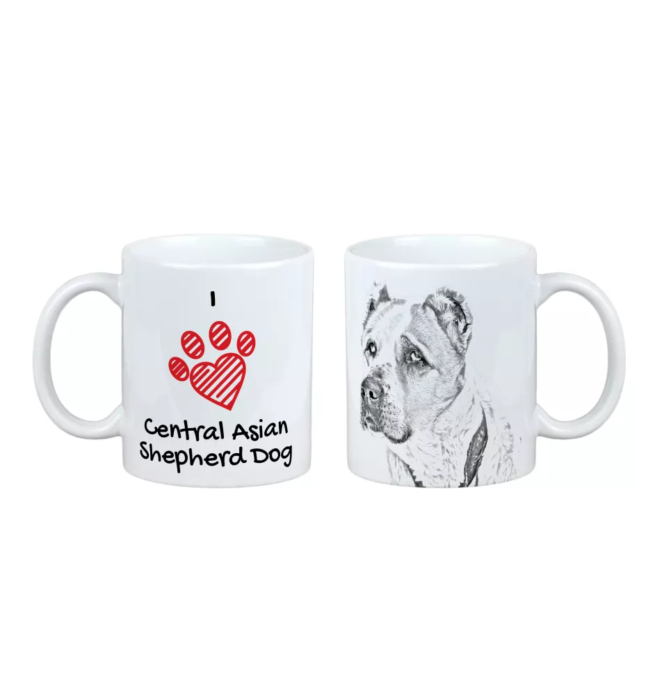 Chien de berger d'Asie centrale - tasse avec chien, une tasse adorable avec une illustration, un cadeau avec votre photo de la marque Art-Dog