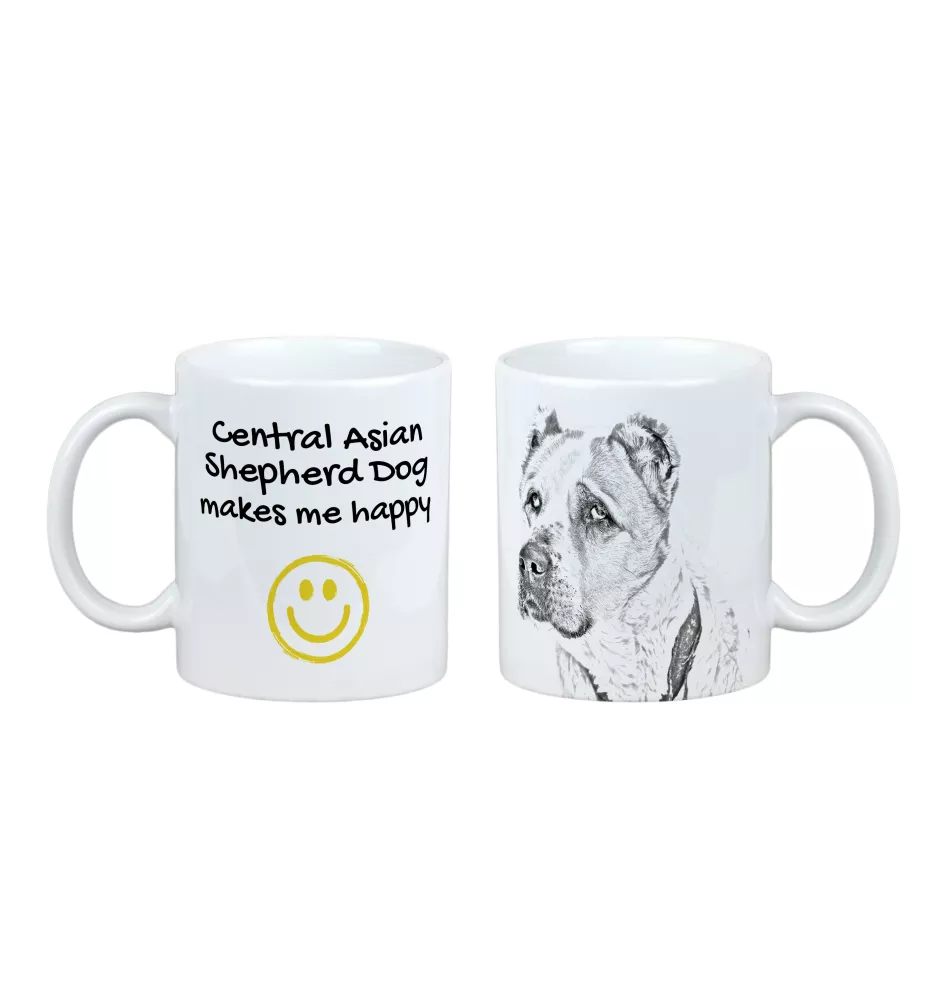 Zentralasiatischer Hirtenhund - Tasse mit Hund, fröhliche Tasse für Hundeliebhaber, personalisiertes Geschenk der Marke Art-Dog