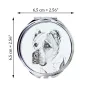 Central Asia Shepherd Dog, Central Asian Shepherd Dog - Pocket mirror with a dog, personalized mirror for a purse, compact mirror with Art-Dog brand print.