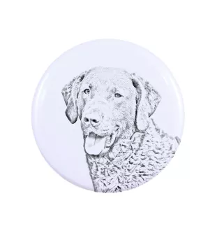 Chesapeake Bay Retriever Magnet mit einem Hundepfotenabdruck, außergewöhnlich leicht, starker Magnet, handgefertigtes Produkt der Marke Art-Dog
