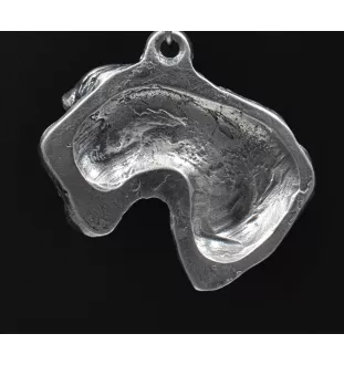 Terrier Tchèque, Cesky Terrier - un collier avec un chien, un pendentif de chien sur une chaîne en argent, un bijou unique de la marque Art-Dog