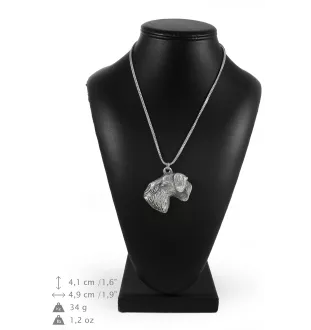 Cesky Terrier, Czech Terrier, Bohemian Terrier - necklace with a dog, dog pendant on a silver chain, unique jewelry from the Art-Dog brand