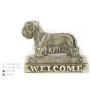 Tschechischer Terrier,   Böhmischer Terrier, Český Teriér - Türschild mit Hund, messingfarbenes Willkommensschild, einzigartiges Schild mit der Aufschrift Welcome von der Marke Art-Dog