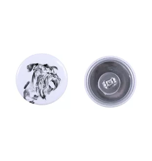 Terrier Tchèque, Cesky Terrier - boucles d'oreilles uniques avec un chien, votre animal de compagnie sur un porte-clés, marque propre Art-Dog