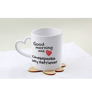 Chesapeake Bay Retriever - Tasse mit Hund, entzückende Tasse mit herzförmigem Henkel, universelles Geschenk der Marke Art-Dog