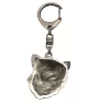 Chihuahua à poil long - Porte-clés argenté avec chien, décoration de sac à main, pendentif de sac à dos par la marque Art-Dog
