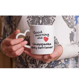 Chesapeake Bay Retriever - Tasse mit Hund, entzückende Tasse mit herzförmigem Henkel, universelles Geschenk der Marke Art-Dog
