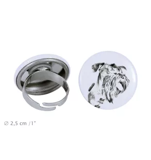 Tschechischer Terrier,   Böhmischer Terrier, Český Teriér - Damen Schmuck mit dem Bild eines Hundes, handgefertigtes Produkt, Möglichkeit, Ihr eigenes Foto hinzuzufügen, Marke Art-Dog