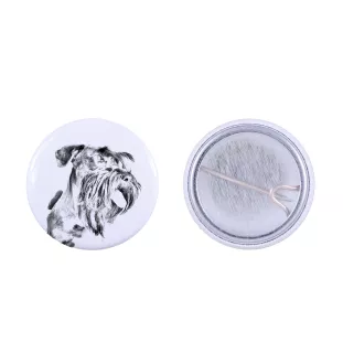 Terrier Tchèque, Cesky Terrier - badge avec votre chien, ajoutez votre propre photo, marque Art-Dog