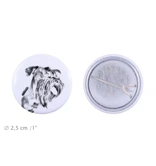 Terrier Tchèque, Cesky Terrier - badge avec votre chien, ajoutez votre propre photo, marque Art-Dog