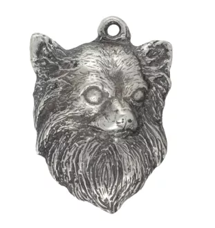 Chihuahua Langhaar - Versilberte Hund Anhänger, Handtasche Dekoration, Rucksack-Anhänger von Art-Dog Marke