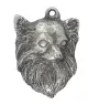 Chihuahua long-haired - Silver-plated dog pendant, handbag decoration, backpack pendant by Art-Dog brand