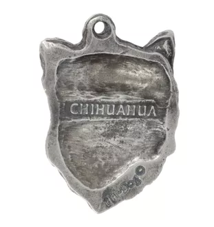 Chihuahua Langhaar - Versilberte Hund Anhänger, Handtasche Dekoration, Rucksack-Anhänger von Art-Dog Marke