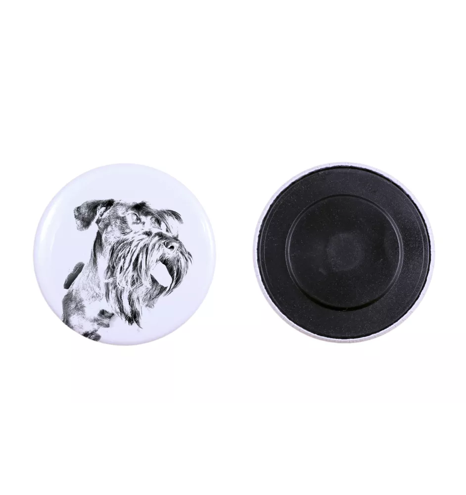 Cesky Terrier, Czech Terrier, Bohemian Terrier - magnet with a dog's pupil, exceptionally light, strong magnet, handmade product by the Art-Dog brand