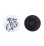 Tschechischer Terrier,   Böhmischer Terrier, Český Teriér Magnet mit einem Hundepfotenabdruck, außergewöhnlich leicht, starker Magnet, handgefertigtes Produkt der Marke Art-Dog