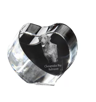 Chesapeake Bay Retriever - Hundebild im Kristall, Kristallherz, einzigartiger Bilderrahmen der Marke Art-Dog