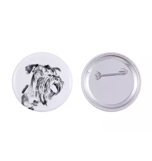 Tschechischer Terrier,   Böhmischer Terrier, Český Teriér - Anstecknadel mit Ihrem Hund, fügen Sie Ihr eigenes Foto hinzu, Marke Art-Dog