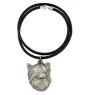 Chihuahua à poil long - collier avec un chien, pendentif en plaqué argent pour les fans de chiens, bijoux uniques de la marque Art-Dog