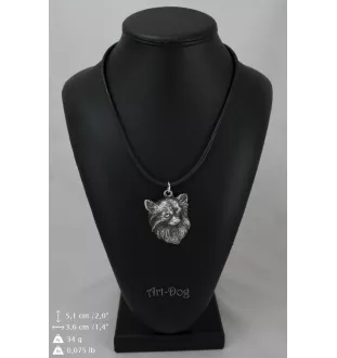 Chihuahua Langhaar - Halskette mit Hund, versilberter Anhänger für Hundefans, einzigartiger Schmuck der Marke Art-Dog