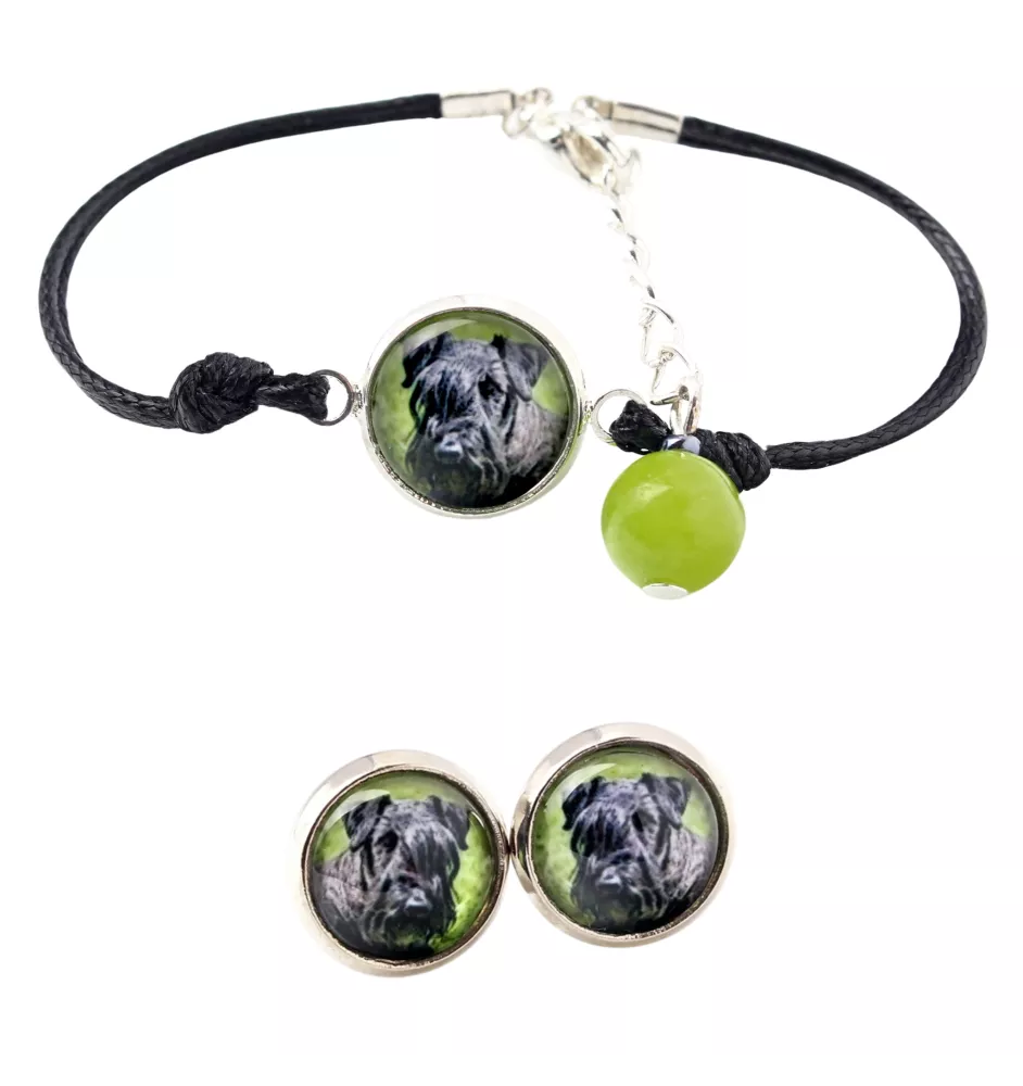 Cesky Terrier, Czech Terrier, Bohemian Terrier - a set of jewelry with your photo, a woman's ornament, handmade item, a product made with passion for creating the Art-Dog brand.