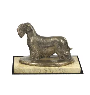 Tschechischer Terrier,   Böhmischer Terrier, Český Teriér - Hundestatue, Hundesilhouettefigur, Trophäe für die Hundeausstellung der Marke Art-Dog