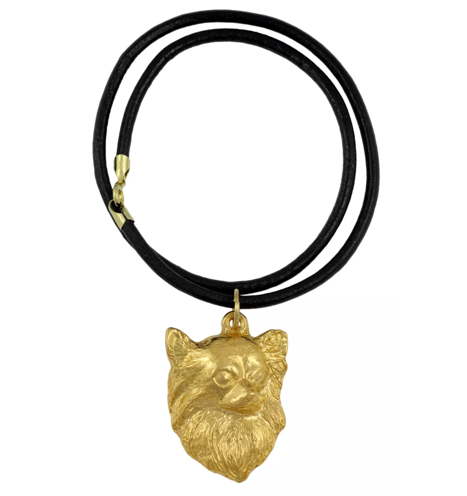 Chihuahua Langhaar - Hundehalsband, vergoldeter Anhänger für Hundefans, einzigartiger Schmuck der Marke Art-Dog