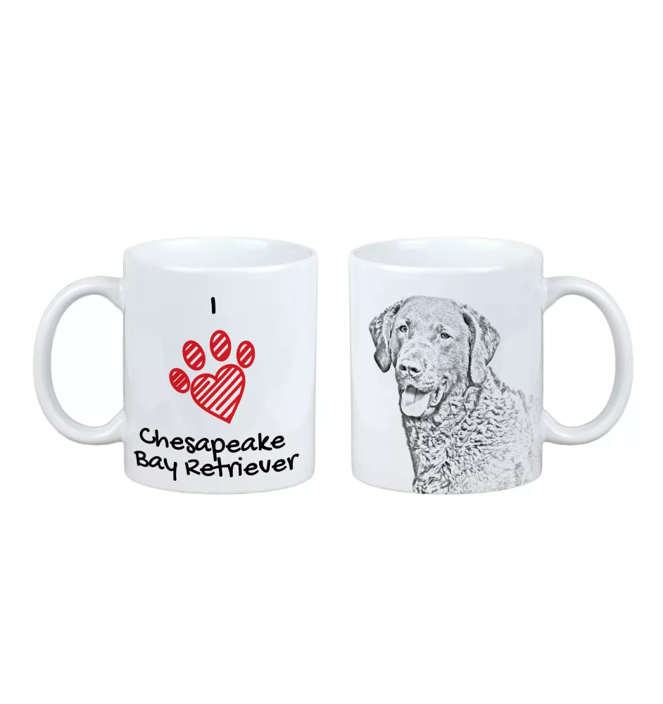 Retriever de la baie de Chesapeake - tasse avec chien, une tasse adorable avec une illustration, un cadeau avec votre photo de la marque Art-Dog