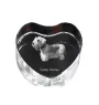 Terrier Tchèque, Cesky Terrier - une photo de chien dans un cristal, un cœur en cristal, un cadre photo exceptionnel de la marque Art-Dog