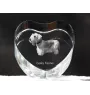 Terrier Tchèque, Cesky Terrier - une photo de chien dans un cristal, un cœur en cristal, un cadre photo exceptionnel de la marque Art-Dog