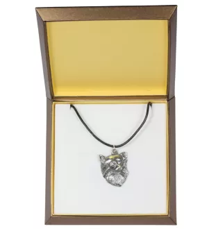 Chihuahua długowłosy naszyjnik w pudełku Art-Dog