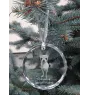 Chihuahua à poil long - boule de Noël en cristal avec une photo, photo de chien dans le cristal, décoration personnalisée pour sapin de Noël de la marque Art-Dog