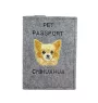 Chihuahua Langhaar - Hundepassetui, Dokumententasche, Geschenk für den Reisenden von der Marke Art-Dog