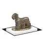 Cesky Terrier, Czech Terrier, Bohemian Terrier - dog figurine, figure on a white base, trophy for Art-Dog dog show exhibition