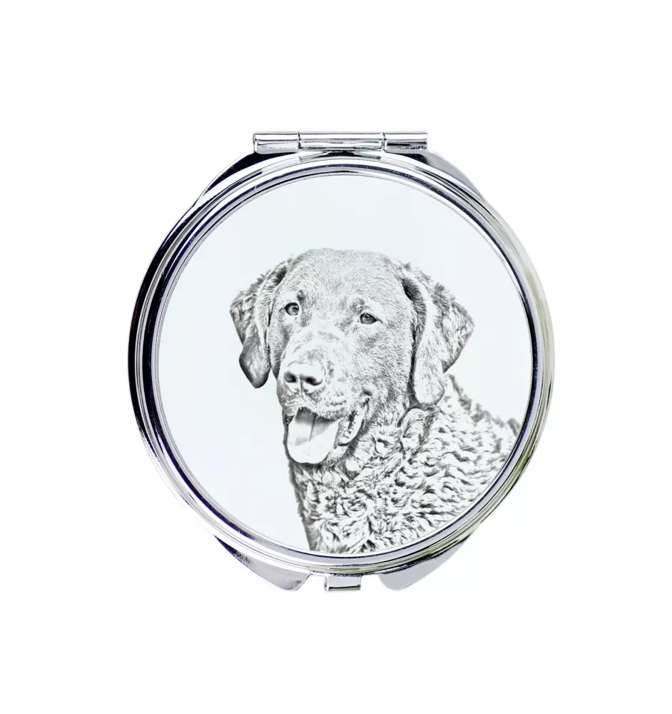 Retriever de la baie de Chesapeake - miroir de poche avec chien, miroir personnalisé pour sac à main, miroir compact avec impression de la marque Art-Dog