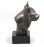 Chihuahua long-haired - Dog statue, bust on stone base, sculpture, trophy for dog show by Art-Dog brand