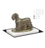 Cesky Terrier, Czech Terrier, Bohemian Terrier - dog figurine, statue on white marble, trophy for Art-Dog dog show exhibition